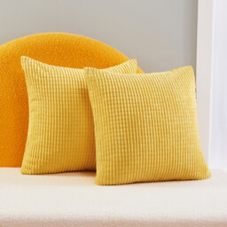 Deconovo Velvet cushion cover golden color 50*50cm 1pc - thumbnail 7