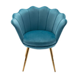 Ya-Home Accent Chair Upholstered Lounge Armchair with Golden Legs, Modern Petal Side Chair Corner Chair for Living Room/Bedroo - thumbnail 1