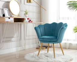 Ya-Home Accent Chair Upholstered Lounge Armchair with Golden Legs, Modern Petal Side Chair Corner Chair for Living Room/Bedroo - thumbnail 5