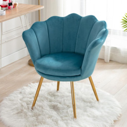 Ya-Home Accent Chair Upholstered Lounge Armchair with Golden Legs, Modern Petal Side Chair Corner Chair for Living Room/Bedroo - thumbnail 7