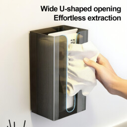 SNSP Toilet Tissue Box Storage Box Light Luxury Multi Functional Toilet Paper Drawing Wall Hanging Tissue Box No Punching - thumbnail 3