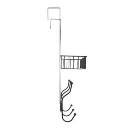 Croydex Large Hook Over Storage Basket - Black - thumbnail 3
