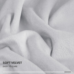 Deconovo Dutch Velvet cushion cover light grey color 45*45cm 1pc - thumbnail 5