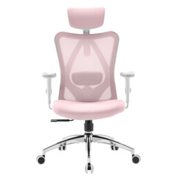 SIHOO M18 Ergonomic Office Chair, Computer Desk Chair with Adjustable Headrest and Lumbar Support, High Back Executive Swivel Chair for Home Office (Morandi Pink) - thumbnail 1