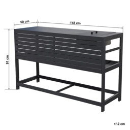 Terrabeta garden furniture aluminum outdoor kitchen worktable with stainless steel ice bucket - thumbnail 6