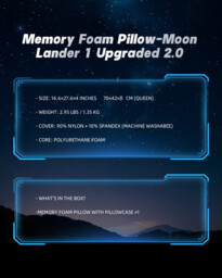MENDALE Memory Foam Pillows for Sleeping, Cooling Bed Pillow for Neck Pain Relief, Queen Size Ergonomic Cervical Supporter for Side Back Stomach Sleepers  42*70*8 cm - thumbnail 3