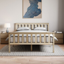 Vida Designs Bed Frame Milan Wooden High Foot Pine Double - thumbnail 4