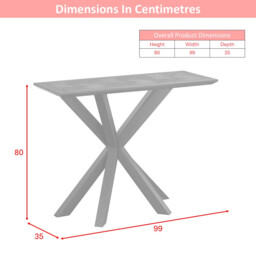 Console Table Nevada Parquet Walnut/Black - thumbnail 2