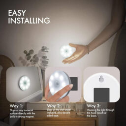 VIVREAL 3 Packs Motion Sensor Lights Indoor Rechargeable Wireless Wall Light LED Stair Night Lights Lamps with Auto/On/Off, New Year Sale , Top gift picks - thumbnail 6
