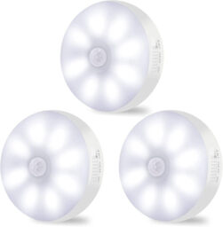 VIVREAL 3 Packs Motion Sensor Lights Indoor Rechargeable Wireless Wall Light LED Stair Night Lights Lamps with Auto/On/Off, New Year Sale , Top gift picks - thumbnail 1