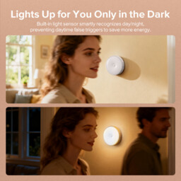 VIVREAL 3 Packs Motion Sensor Lights Indoor Rechargeable Wireless Wall Light LED Stair Night Lights Lamps with Auto/On/Off, New Year Sale , Top gift picks - thumbnail 5