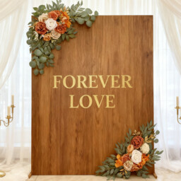 Wei's Moment Artificial Flower Swag Set of 2 for Wedding Welcome Signs Floral Decorations, Burnt Orange Wedding Arch Flowers for Wedding Ceremony - thumbnail 4