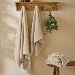 Yard Bath Towel Hebden Waffle Stone 70x130cm - thumbnail 4