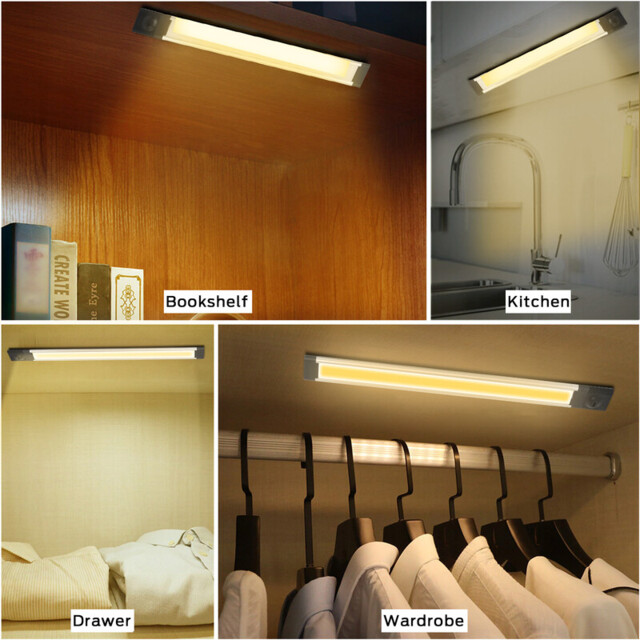Motion sensor night light, 36 Epistar 4014 SMD LEDs, 400 lumens, Clap control, USB rechargeable, Suitable for bedroom/baby room/closet - image 1