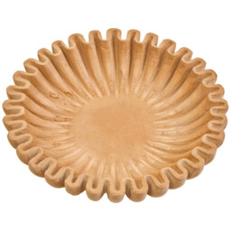 Fifty Five South Decorative Bowl Savio Fluted Marble Ochre Small - thumbnail 5