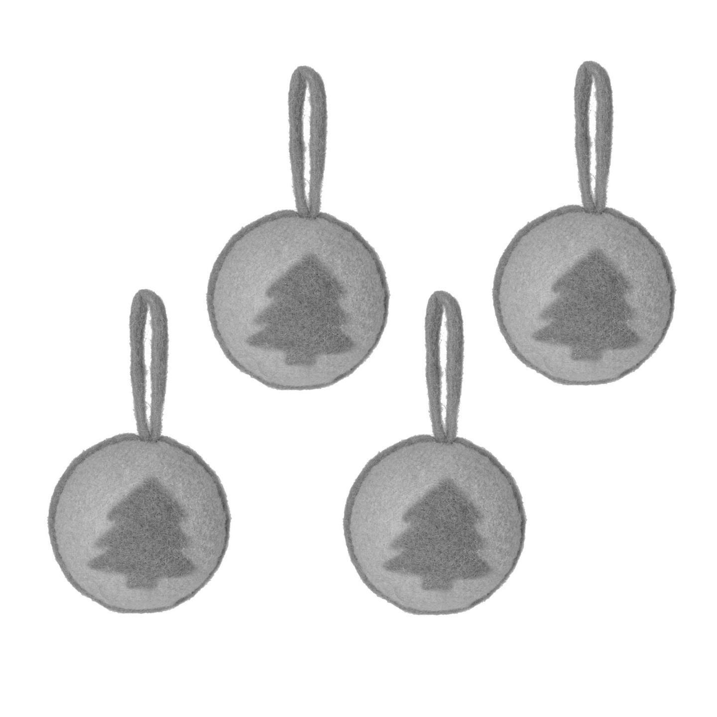 Ane set of 4 tree balls decorations