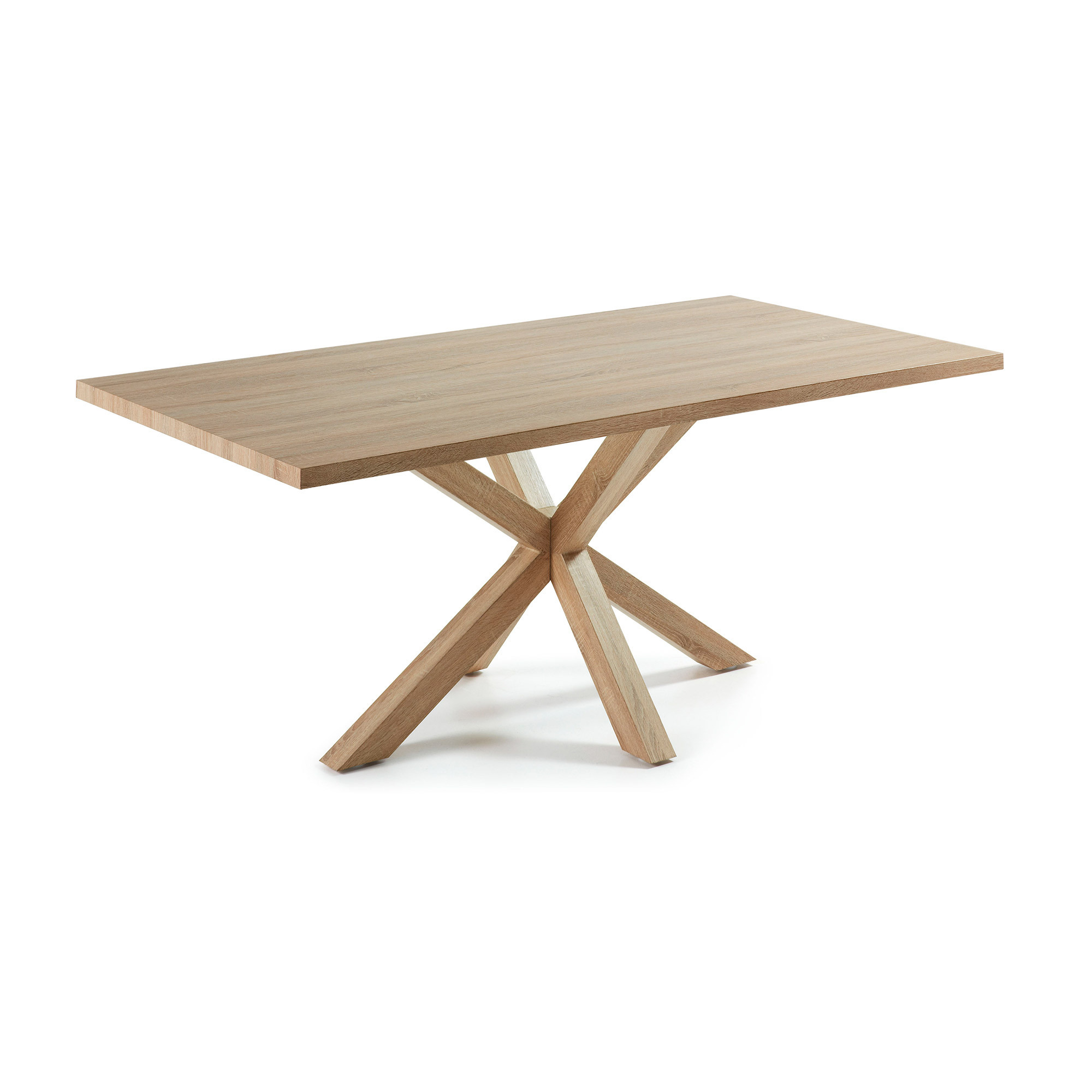 Argo table 200 x 100 cm natural melamine wood effect legs by Kave Home |  