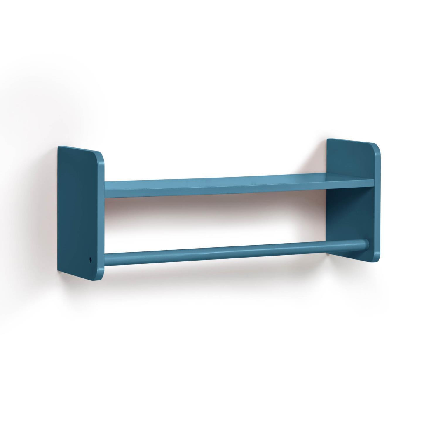 Florentina MDF shelf with hangers blue finish 52.5 cm FSC