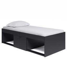 Single Open Niche Cabin Bed, Black