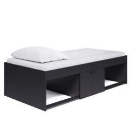 Single Open Niche Cabin Bed, Black - thumbnail 3