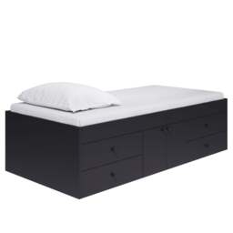 Single Multi 4 Drawer Cabin Bed, Black - thumbnail 2