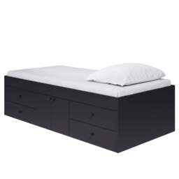Single Multi 4 Drawer Cabin Bed, Black - thumbnail 1
