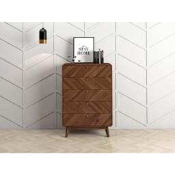 LV44 5 Drawer Chest, Columbian Walnut