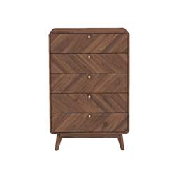 LV44 5 Drawer Chest, Columbian Walnut - thumbnail 2