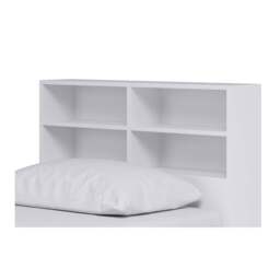 Multi 4 Drawer Single Cabin Bed with Bookcase, White - thumbnail 3