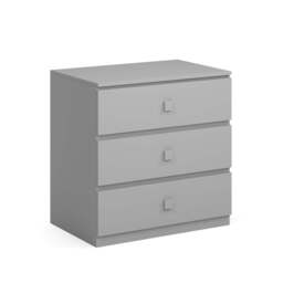 3 Drawer Chest, Grey - thumbnail 1