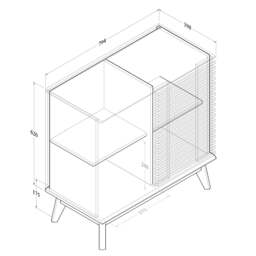 LV41 Display Cabinet, Columbian Walnut - thumbnail 4