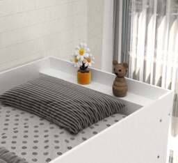 Single Mid Sleeper with Under Desk, White Oak Effect - thumbnail 4