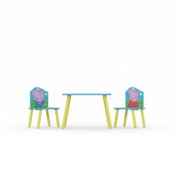 Peppa Pig Table & Chair Set, Blue/Yellow - thumbnail 2