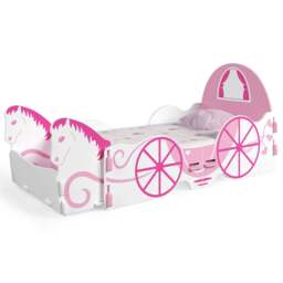 Princess Carriage Toddler Bed, White