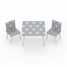Star Table & Chair Set, Grey