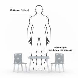 Star Table & Chair Set, Grey - thumbnail 3