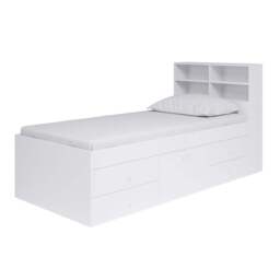 Bookcase Headboard Attachment, White - thumbnail 2