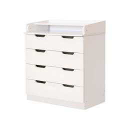 1580WCO Baby 4 Drawer With Changing Board/Storage, White - thumbnail 2