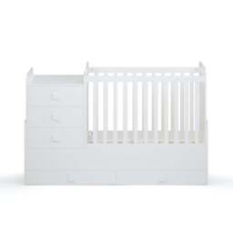 1200 Combi 4 in 1 Cotbed, White - thumbnail 2