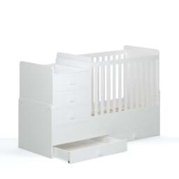1200 Combi 4 in 1 Cotbed, White - thumbnail 3