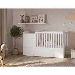 1200 Combi 4 in 1 Cotbed, White - thumbnail 4
