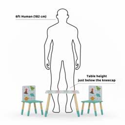 Dinosaur Table & Chair Set, Pattern - thumbnail 3