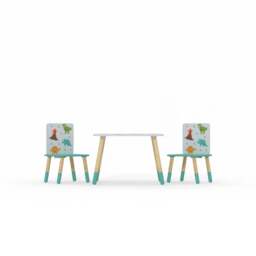 Dinosaur Table & Chair Set, Pattern - thumbnail 2