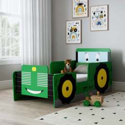 Tractor Toddler Bed, Green - thumbnail 4