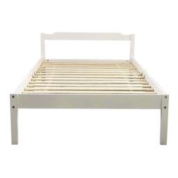 Jinsen Single Bed Frame, White - thumbnail 3