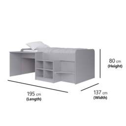 Single, Pilot Cabin Bed, Grey - thumbnail 6