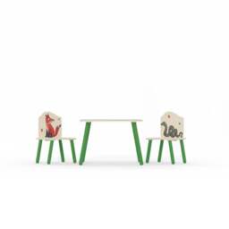 Gruffalo Table & Chair Set, Green/Cream - thumbnail 2