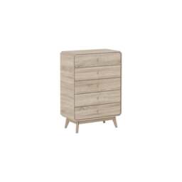 BR15 5 Drawer Chest, Light Oak - thumbnail 2