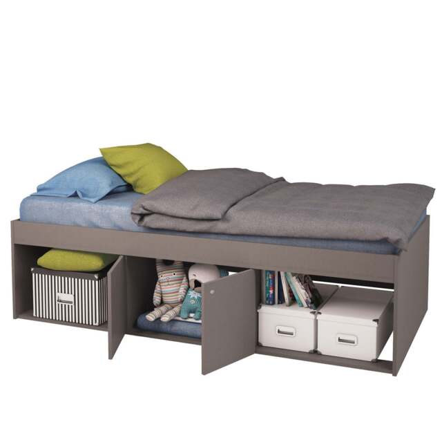 Single Open Niche Cabin Bed, Grey - image 1