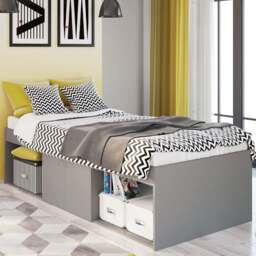 Single Open Niche Cabin Bed, Grey - thumbnail 2